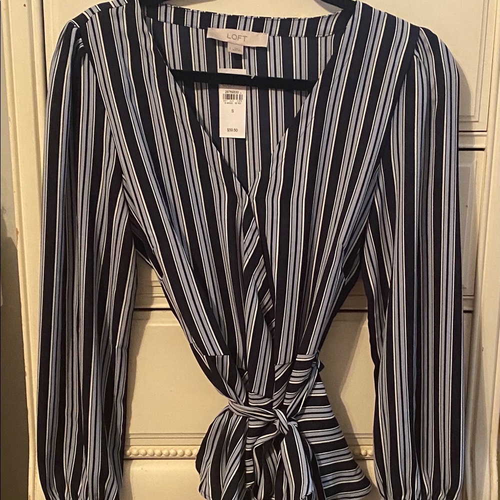NWT. Peplum wrap shirt from The Loft.